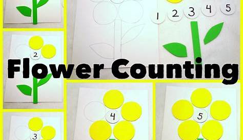 flower count worksheet for kindergarten