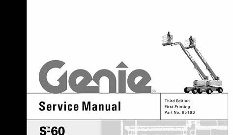 GENIE S-60 SERVICE MANUAL Pdf Download | ManualsLib