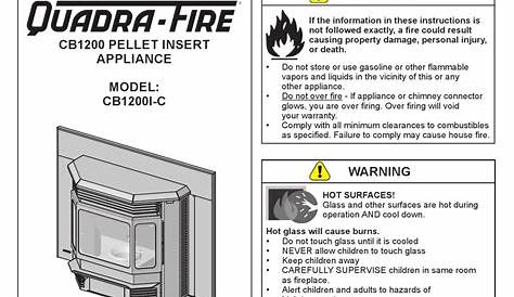 quadra-fire cb1200 manual