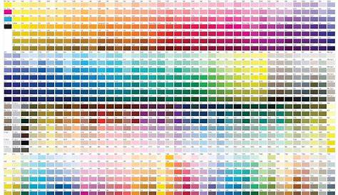 Pantone Color Chart, All Colors