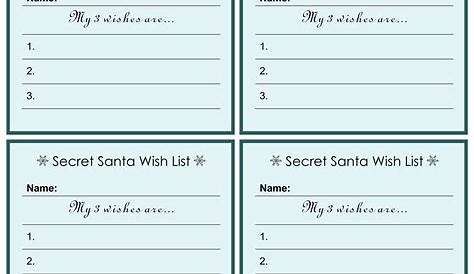 secret santa wish list printable pdf free