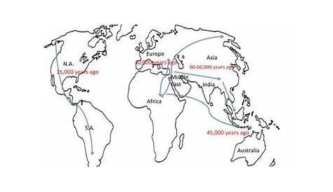 early human migration worksheet