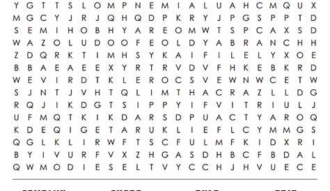 search word printable