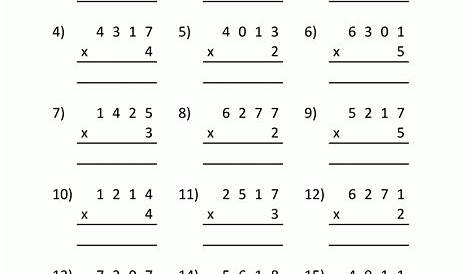 multiplication worksheet third grade