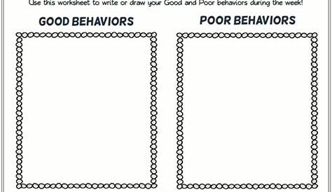 Behavior Worksheets for Kids and Teens