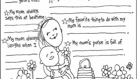 mothers day worksheet printable