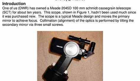 PDF manual for Meade Telescope 2045