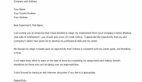 sample resignation letter with reason new job