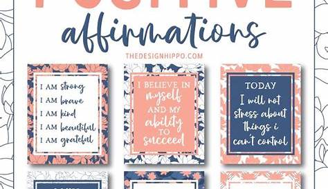 Printable Positive Affirmations Worksheet Pdf - Printable Word Searches