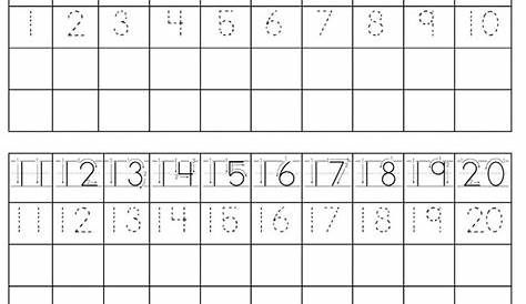 Printable Number Trace Worksheets for Preschool | 101 Activity