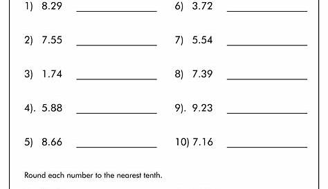 10 best images of rounding decimals number line worksheet - rounding