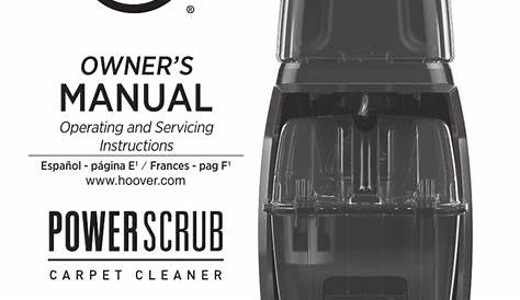 Hoover Steamvac Spinscrub Carpet Cleaner Instructions | www.resnooze.com