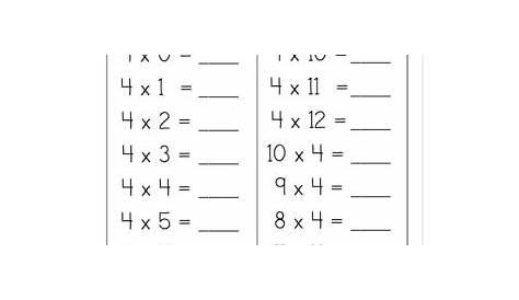 math multiplication worksheet grade 4