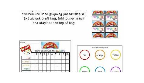 graphing skittles worksheet 1st grade