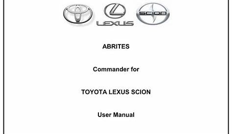 Toyota Lexus Scion User Manual | Manualzz