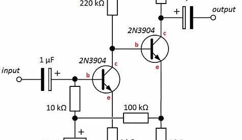 2 transistor amplifier circuit diagram