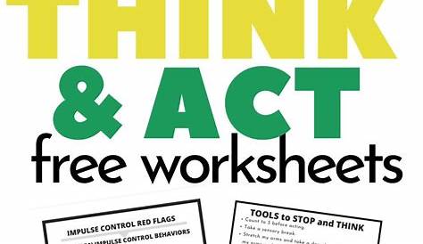 printable stop think act worksheet