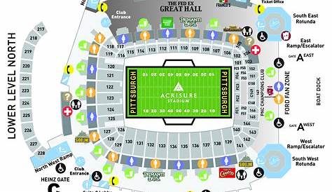 Maps and Seating Charts - Acrisure Stadium in Pittsburgh, PA