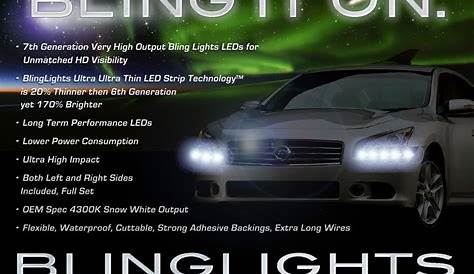 2009 2010 2011 2012 Nissan Maxima LED DRL Headlamps Headlights Light