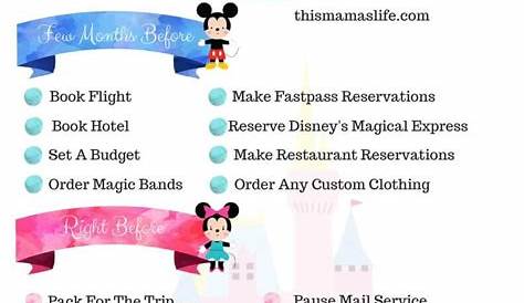 Disney World Planning: Long/Short Term Checklist with Printable - This