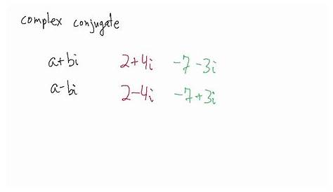 Complex Numbers - Conjugate - Examples and Notation - YouTube
