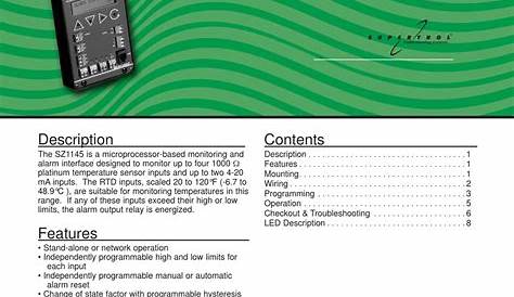 TCS BASYS CONTROLS SZ1145 PRODUCT MANUAL Pdf Download | ManualsLib