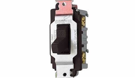 Eaton 20 Amp Double Pole Premium Toggle Switch, Black-CS220BK - The