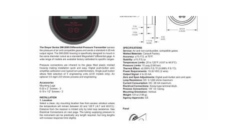 Dwyer Series DM-2000 Instruction manual | Manualzz