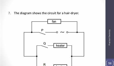 hair dryer electrical circuit diagram