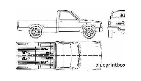chevrolet s 10 long bed 1990 - BlueprintBox.com - Free Plans and