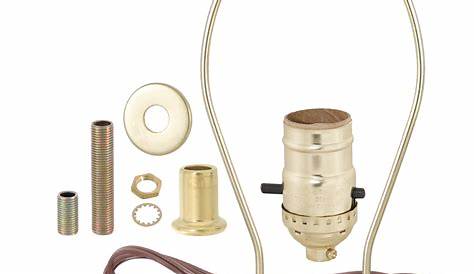 Brass Table Lamp Wiring Kit with Push-Thru Socket 30552P10 | B&P Lamp