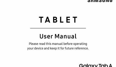 SAMSUNG GALAXY TAB A USER MANUAL Pdf Download | ManualsLib
