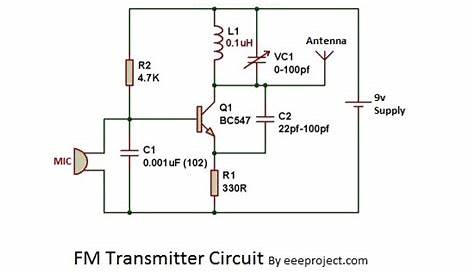FM Transmitter Circuit With 3km Range - EEE PROJECTS