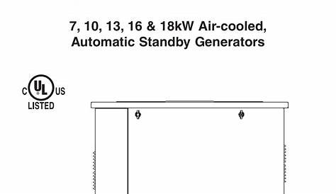 Generac 18 kW G0054160 Standby Generator Manual | Manualzz