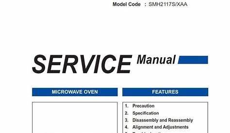 Samsung SMH2117S Microwave Oven Service Manual and Repair Instructions