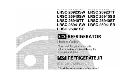 LG LRSC26912SW Refrigerator Owner's Manual | Manualzz