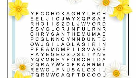 spring word searches printable