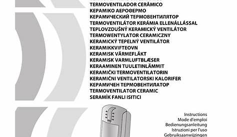 DeLonghi CERAMIC FAN HEATER User manual | Manualzz