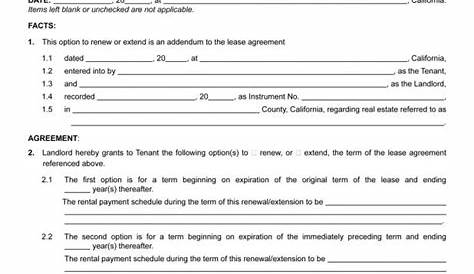 Lease Renewal Form | Template Business