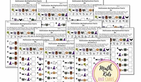 Halloween Multiplication Worksheets - Math, Kids and Chaos