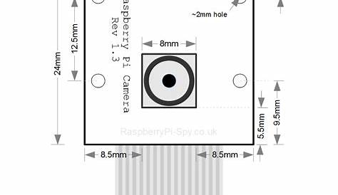 Raspberry Pi Camera Module Mechanical Dimensions - Raspberry Pi Spy