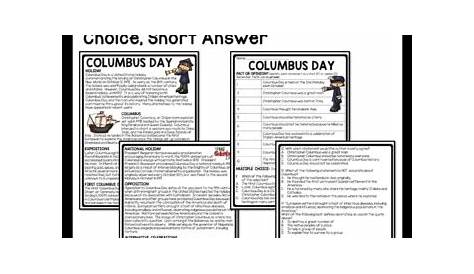 Christopher Columbus Reading Comprehension Worksheet Bundle Columbus Day