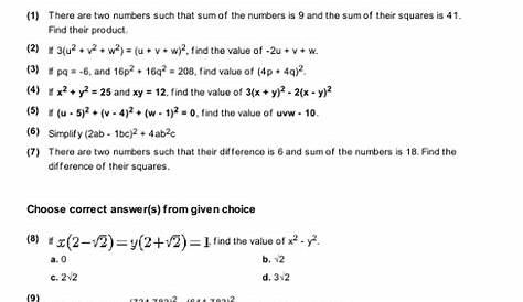 math 8 worksheet