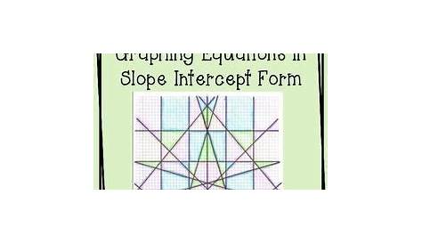 stained glass slope graphing linear equations worksheet answers