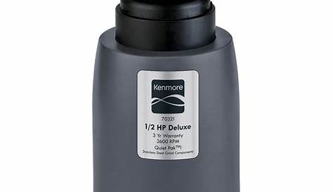 Kenmore - 70321 - 1/2 Horsepower Deluxe Garbage Disposer - Dark Gray