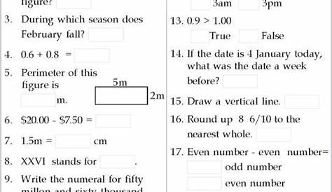 Mental Math Worksheets Grade 7 - Worksheets Master