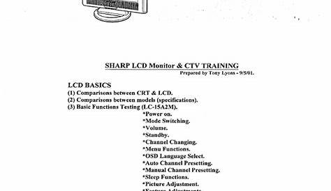 SHARP Lcd-tv training manual.pdf