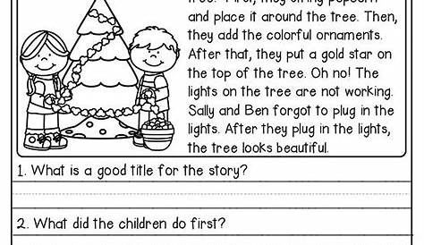 Best of Free Printable Reading Comprehension Worksheets For 1St Grade