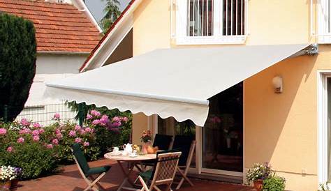 Outsunny 2.5 x 2m Patio Awning Manual Retractable Shade Outdoor Canopy
