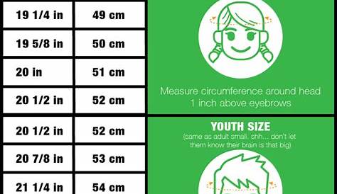 [36+] Youth Bike Helmet Size Chart
